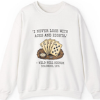 Dead Mans Hand Poker Sweatshirt - White front