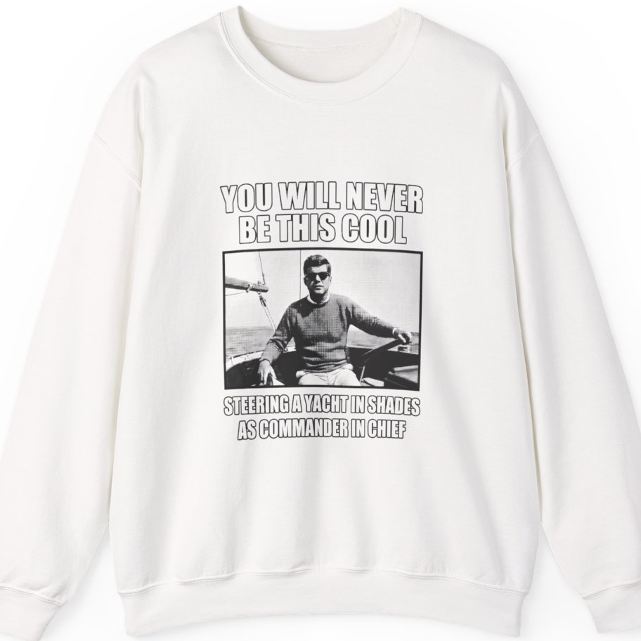 Jfk Yacht Sunglasses Flex Sweatshirt - White front