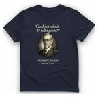Woodrow Wilson Fourteen Points Procrastination T-Shirt - Heather Navy front