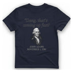 John Adams Coming Fast T-Shirt - Heather Navy front
