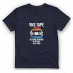 Vhs Tape Memorial T-Shirt - Heather Navy front