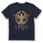 Roman Empire Spqr T-Shirt - Heather Navy front