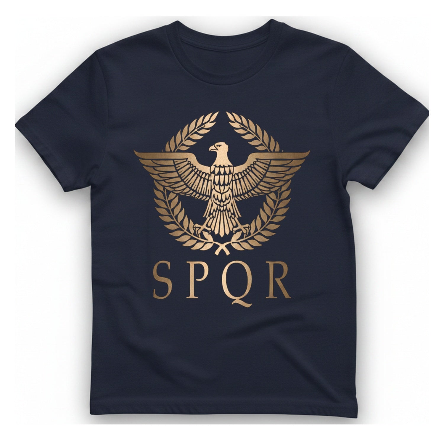 Roman Empire Spqr T-Shirt - Heather Navy front