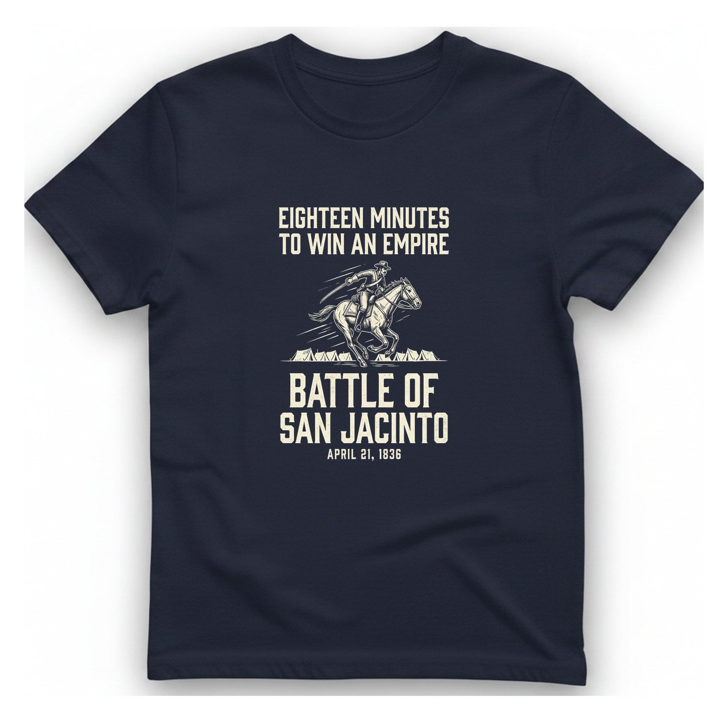 San Jacinto Eighteen Minutes T-Shirt - Heather Navy front