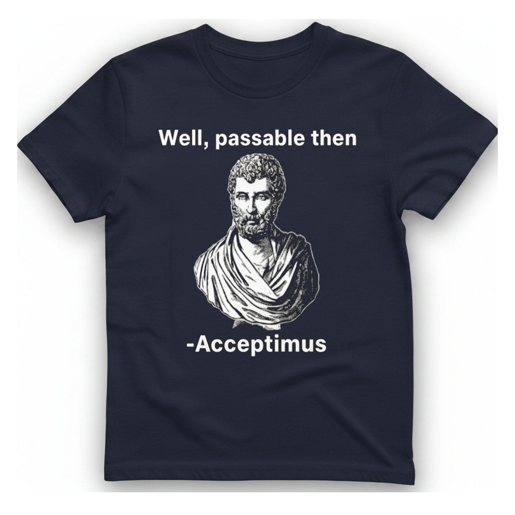 Well Passable Acceptimus T-Shirt - Heather Navy front