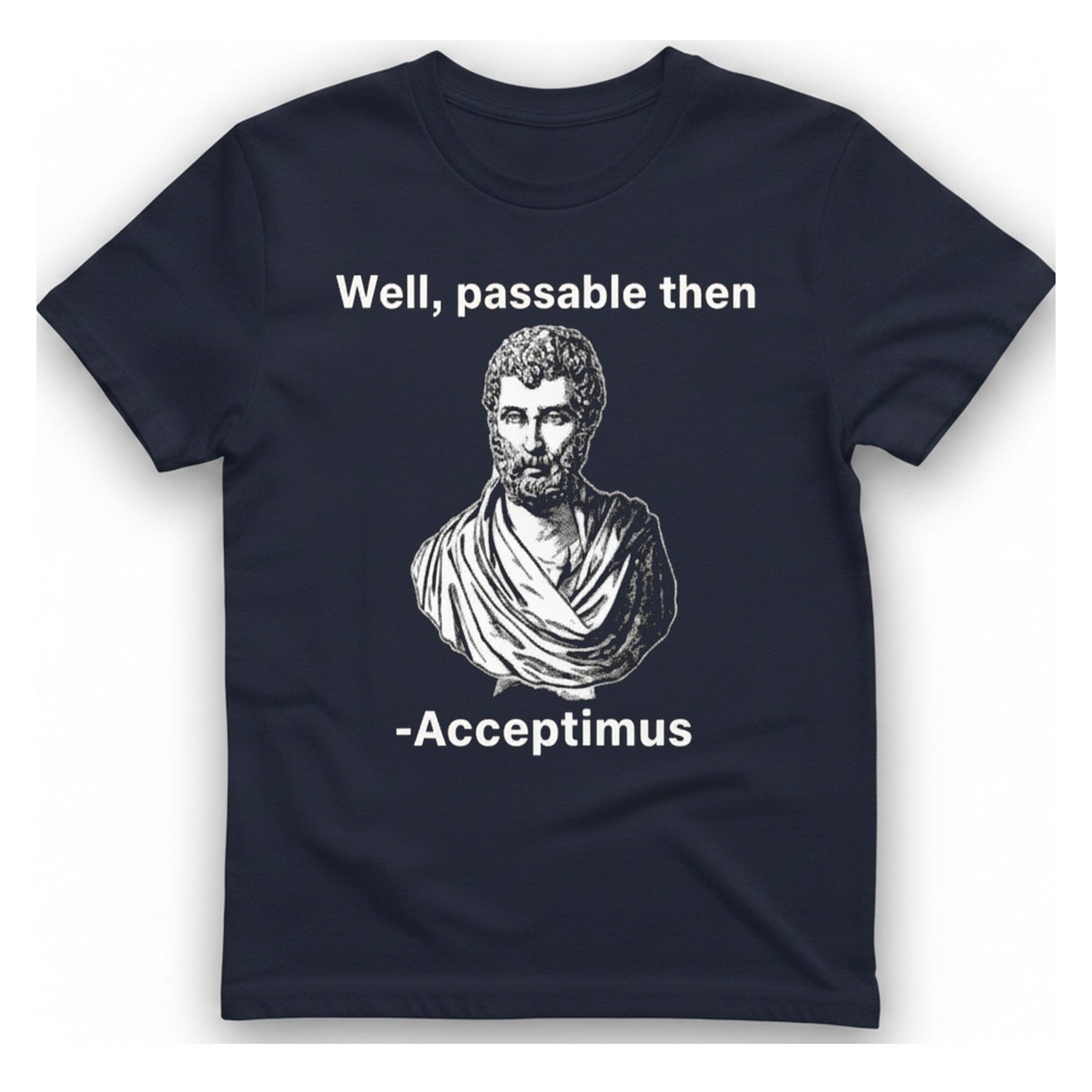 Well Passable Acceptimus T-Shirt - Heather Navy front