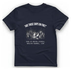Spanish Armada Fire Ships T-Shirt - Heather Navy front