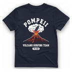 Pompeii Volcano Surfing Team T-Shirt - Heather Navy front