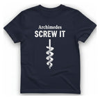 Archimedes Screw It T-Shirt - Heather Navy front