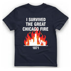 Great Chicago Fire Classic T-Shirt - Heather Navy front