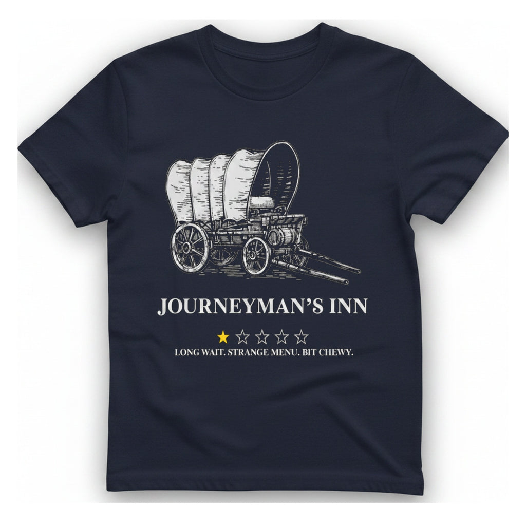 Journeyman Inn T-Shirt - Heather Navy front