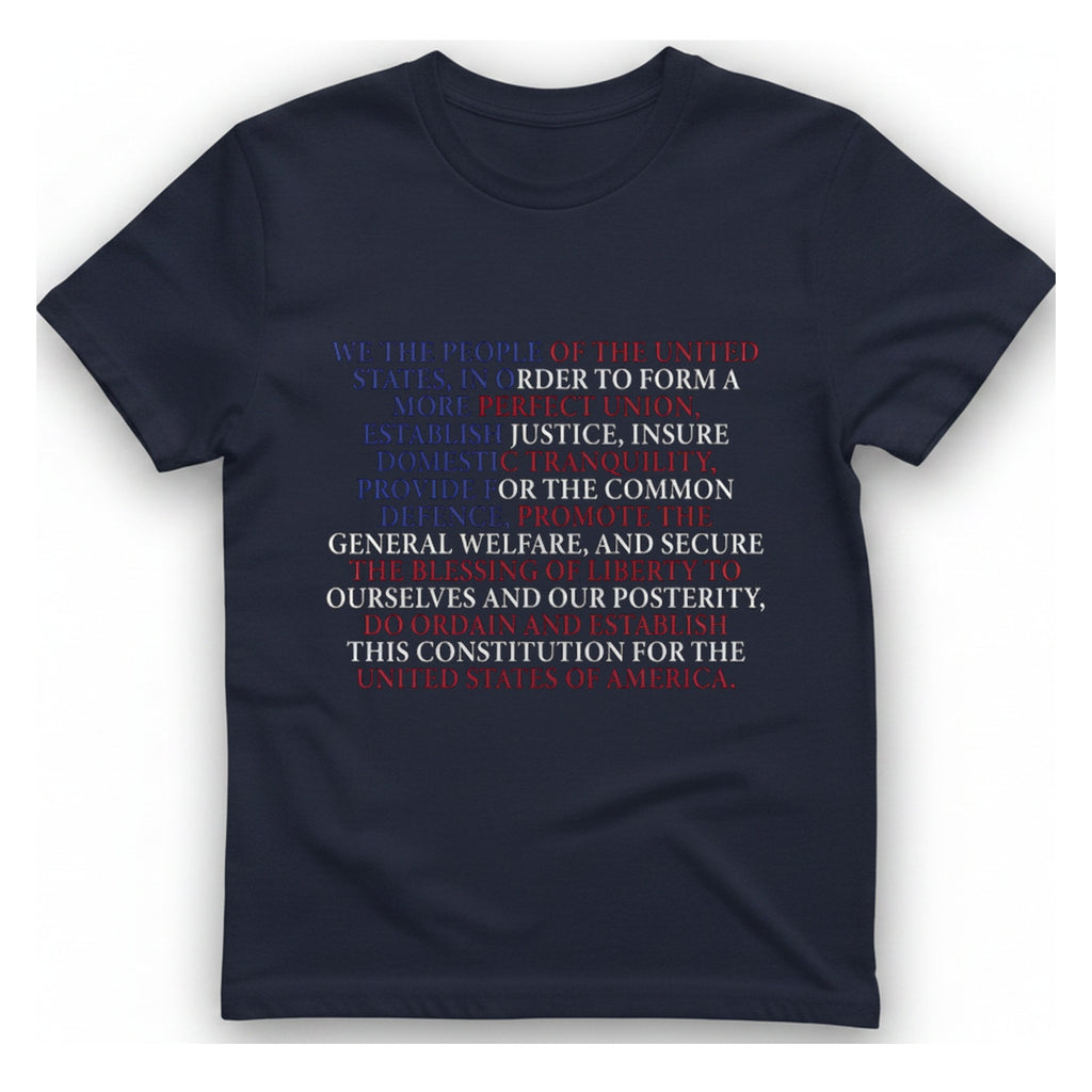 United States Constitution T-Shirt - Heather Navy front