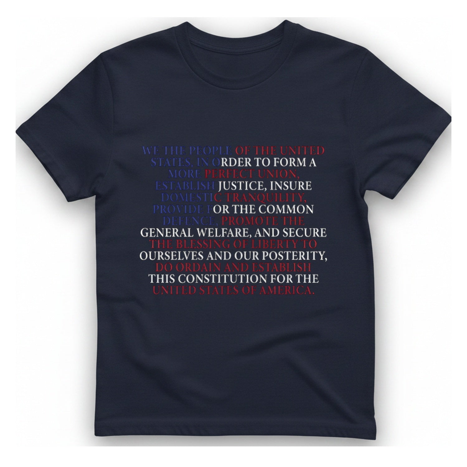 United States Constitution T-Shirt - Heather Navy front