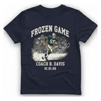 Frozen Game Coach Davis T-Shirt - Heather Navy front