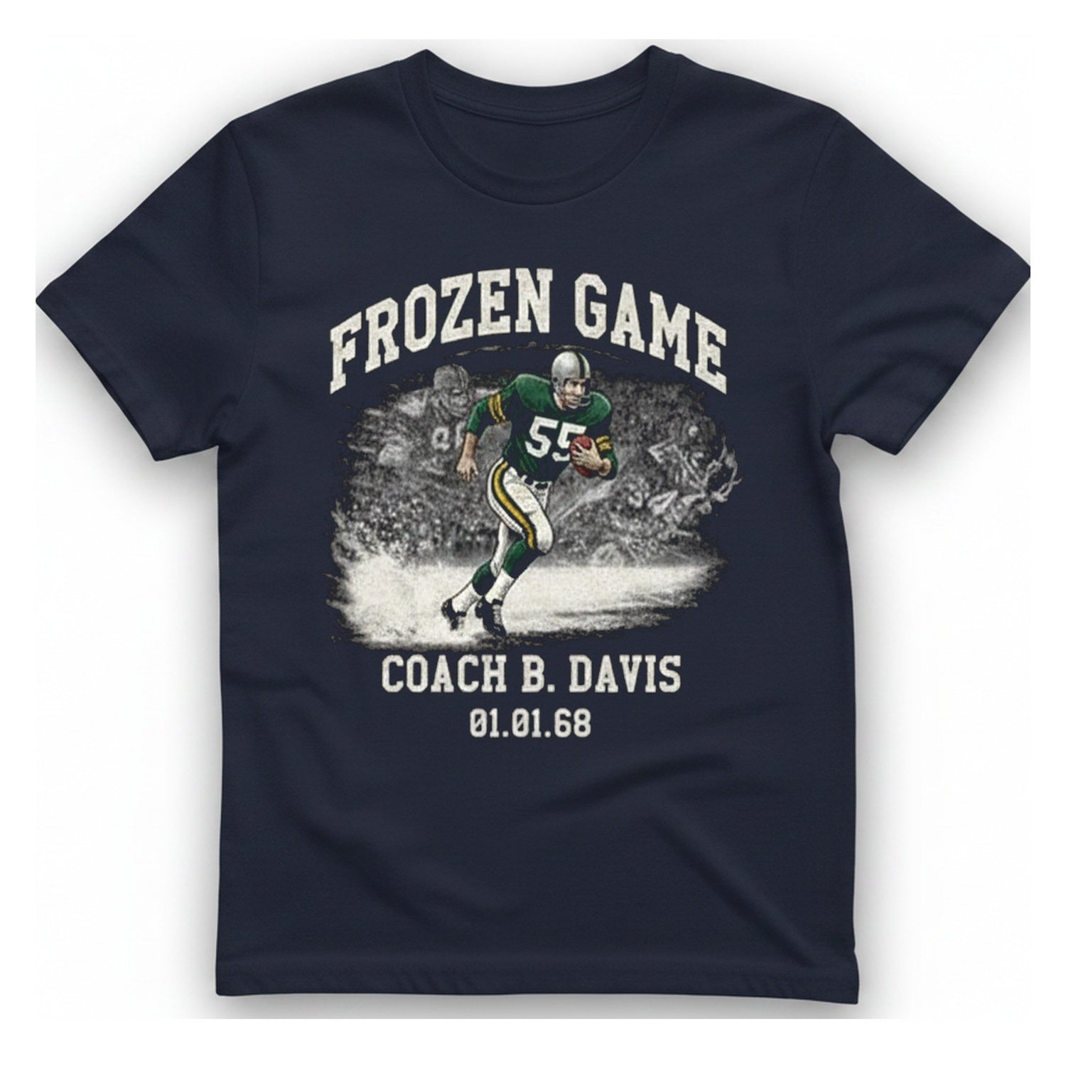 Frozen Game Coach Davis T-Shirt - Heather Navy front