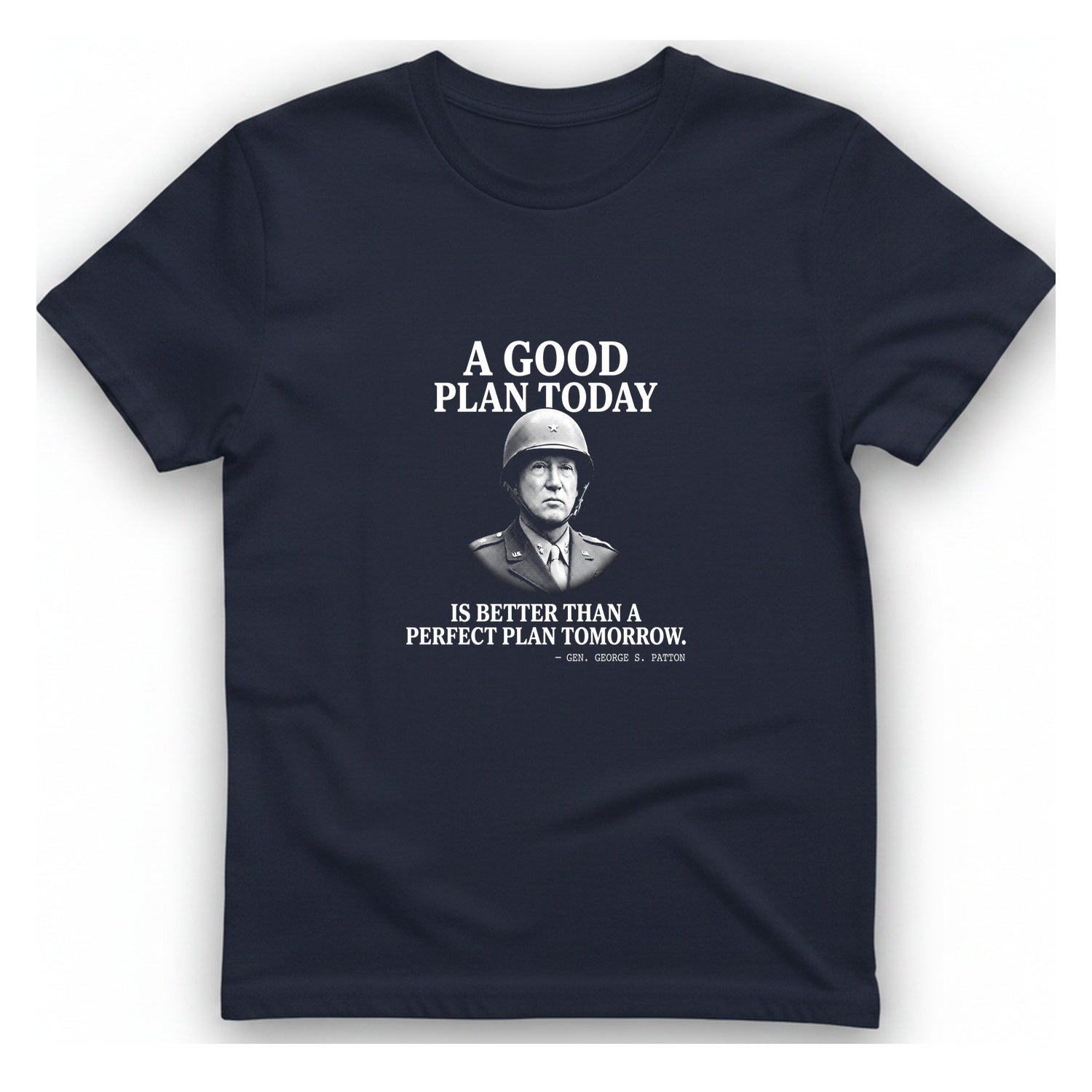 Patton Good Plan T-Shirt - Heather Navy front