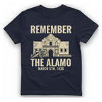 Remember The Alamo March 6Th T-Shirt - Heather Navy front