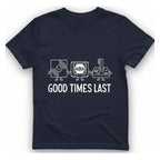Good Times Last T-Shirt - Heather Navy front