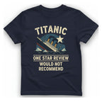 Titanic One Star Review T-Shirt - Heather Navy front