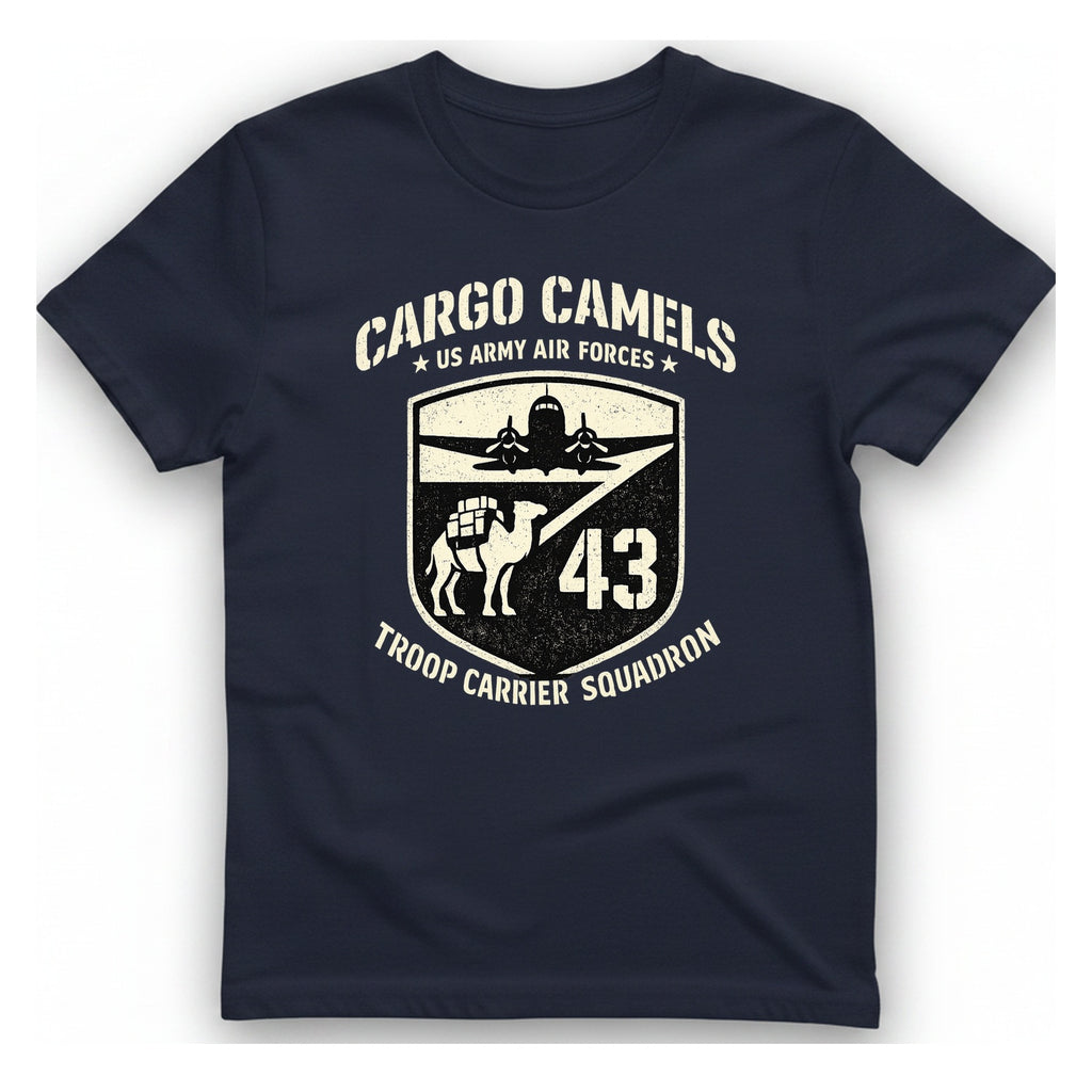 Cargo Camels WWII Usaaf Troop T-Shirt - Heather Navy front