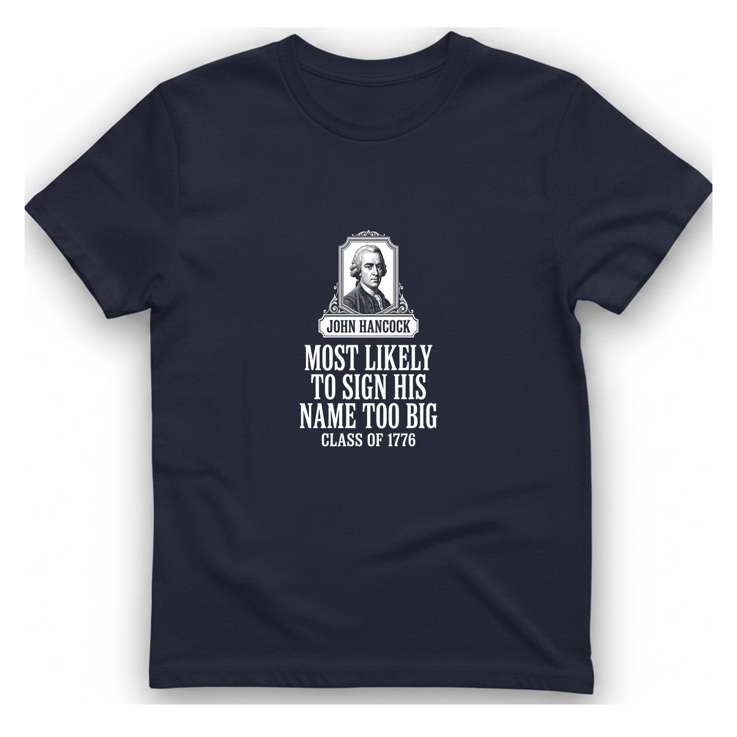 John Hancock Signature Superlative T-Shirt - Heather Navy front