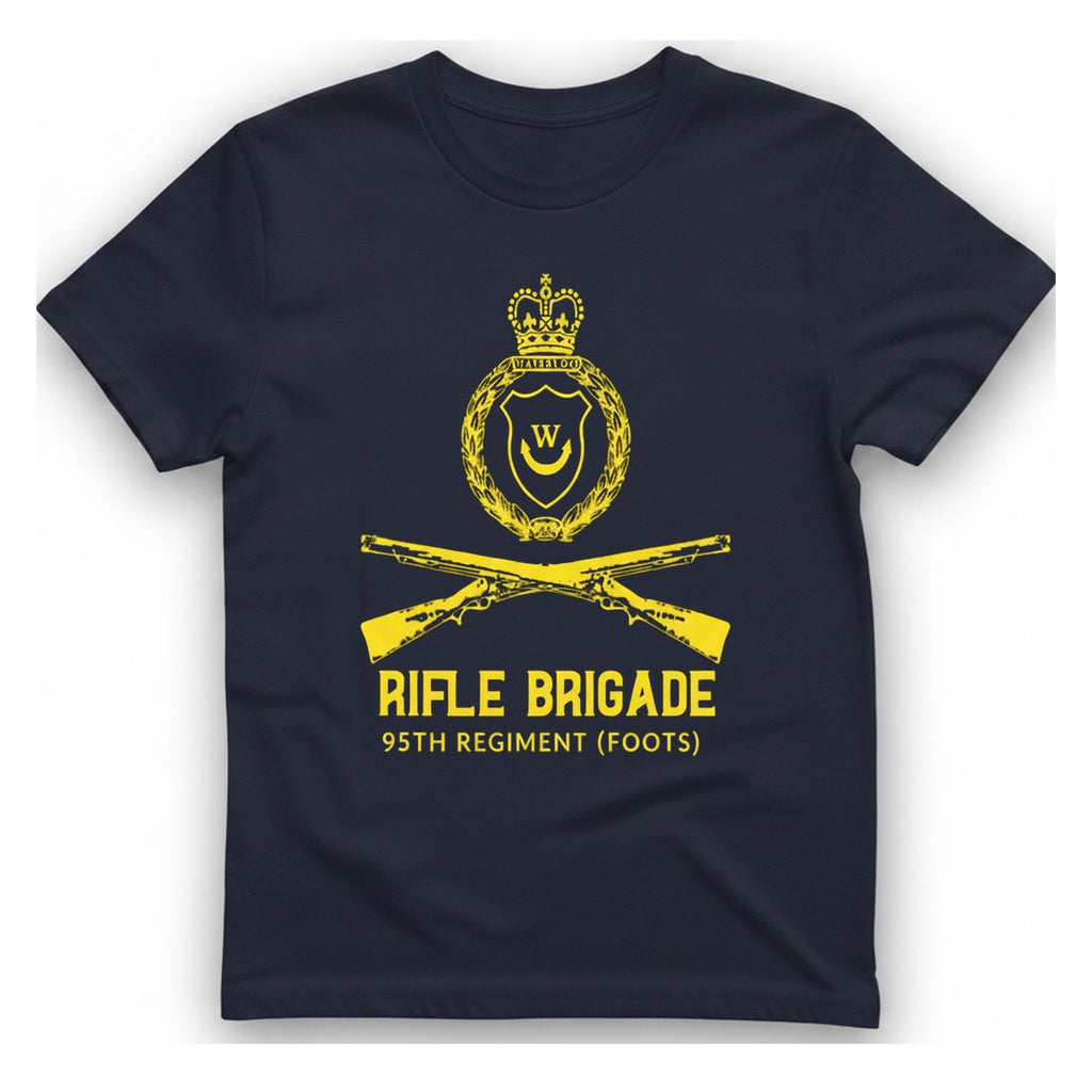 Rifle Brigade Waterloo T-Shirt - Heather Navy front