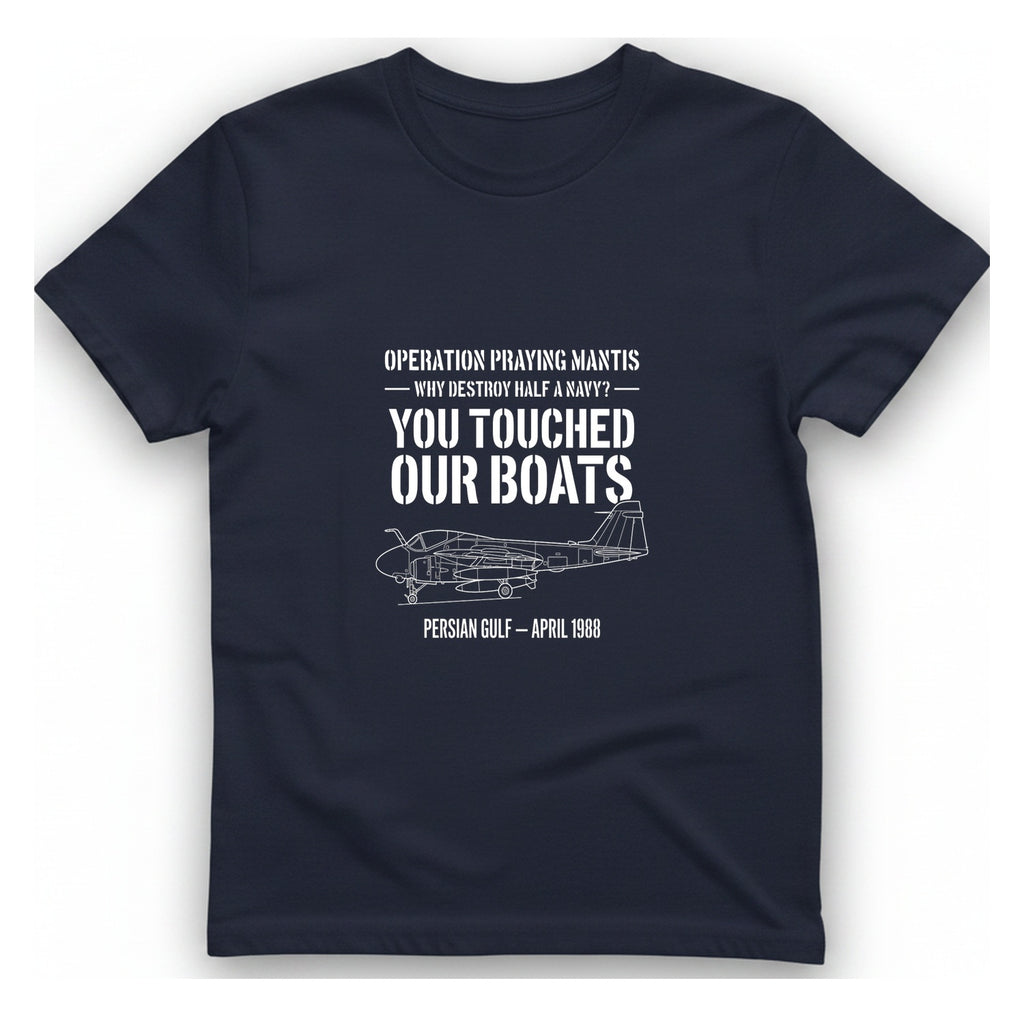 Operation Praying Mantis T-Shirt - Heather Navy front