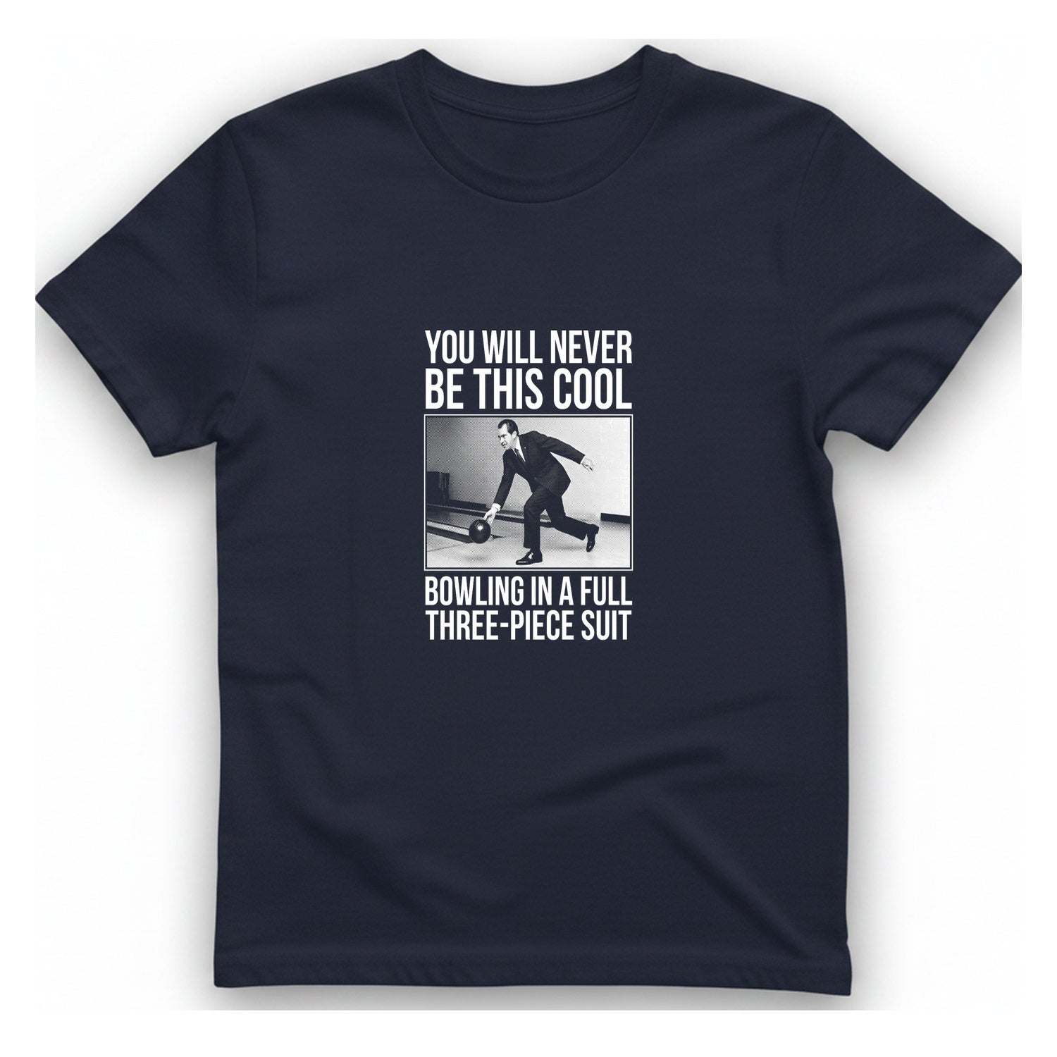 Nixon Suit Bowling Flex T-Shirt - Heather Navy front