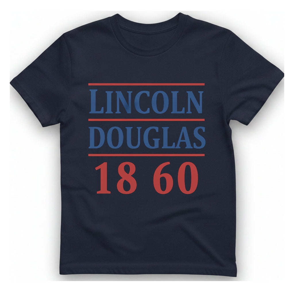 Lincoln Douglas T-Shirt - Heather Navy front