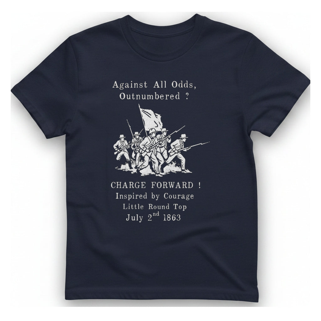 Little Round Top Charge T-Shirt - Heather Navy front