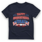 Happy Sesquicentennial Usa T-Shirt - Heather Navy front