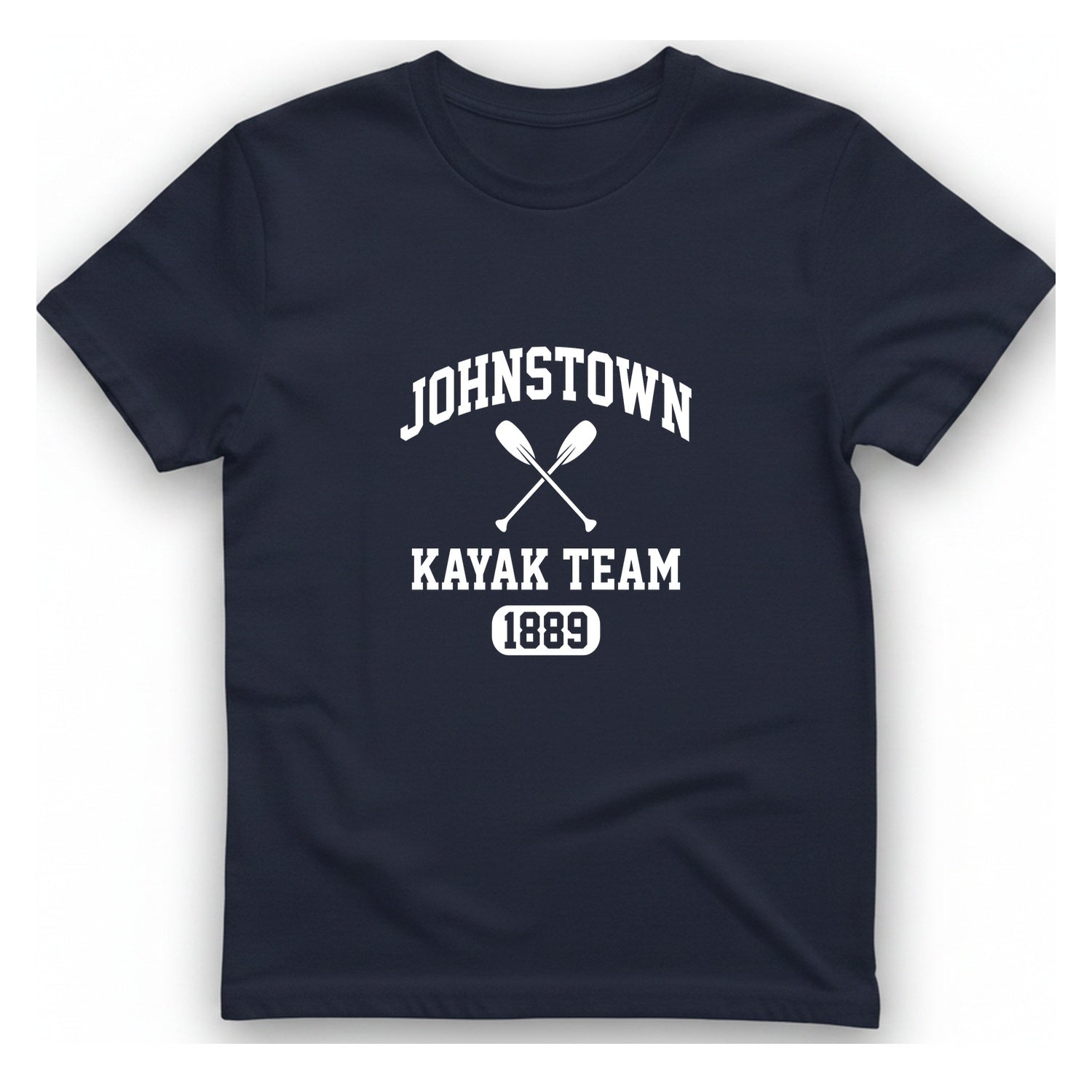 Johnstown Kayak Team T-Shirt - Heather Navy front