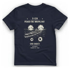 U Uss Saucy T-Shirt - Heather Navy front