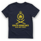 Horatio Hornblower Royal Navy Frigate T-Shirt - Heather Navy front