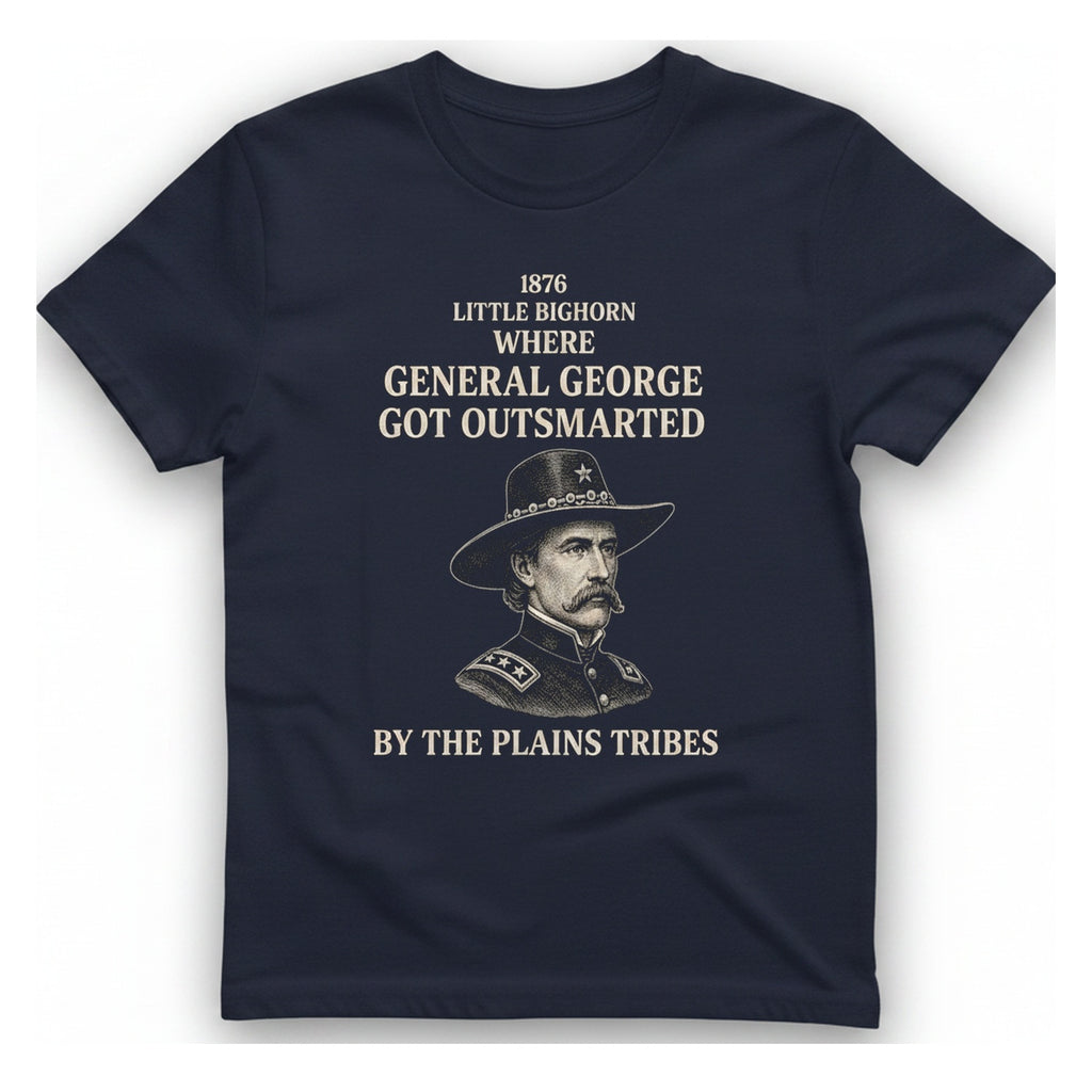 Little Bighorn Outsmarted T-Shirt - Heather Navy front