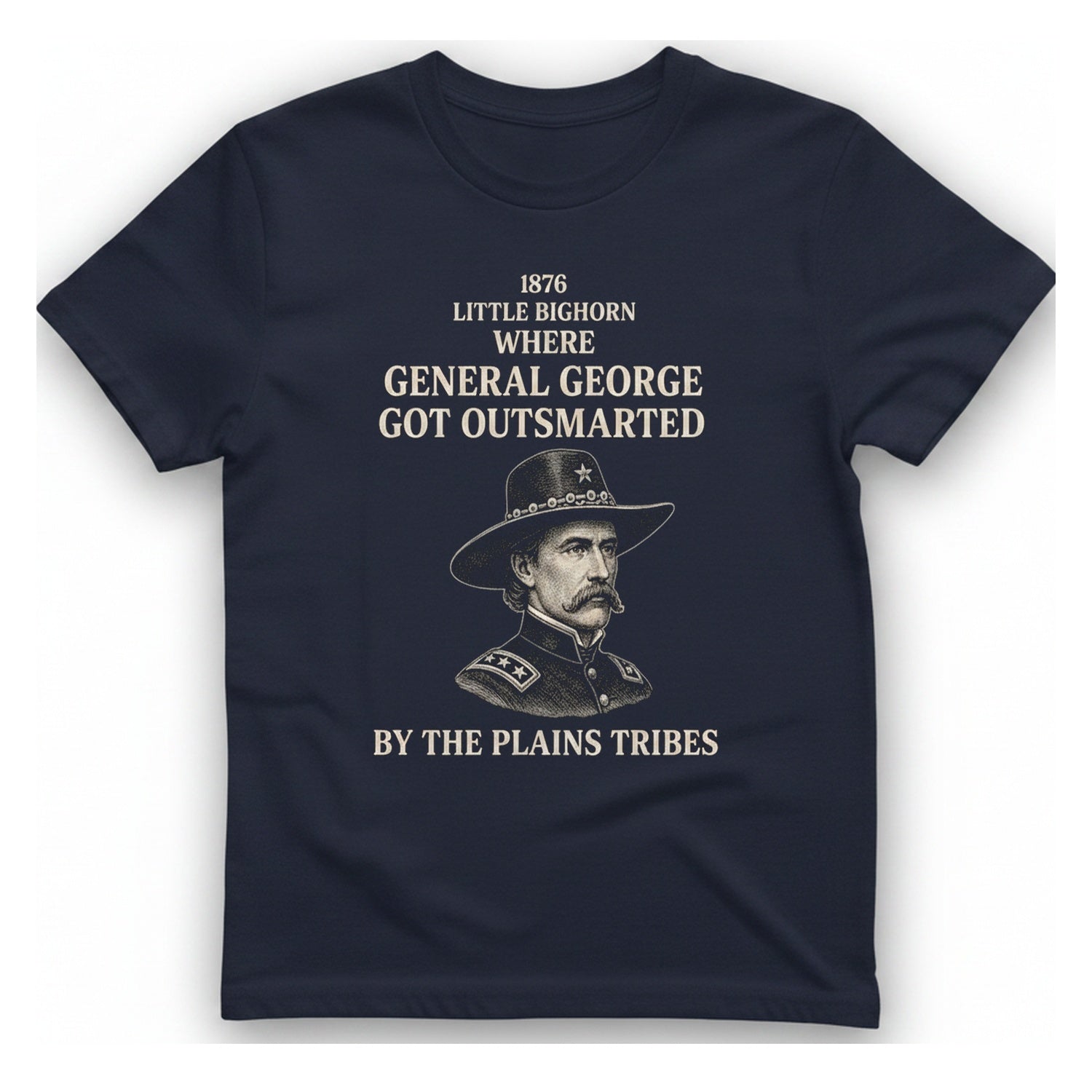 Little Bighorn Outsmarted T-Shirt - Heather Navy front
