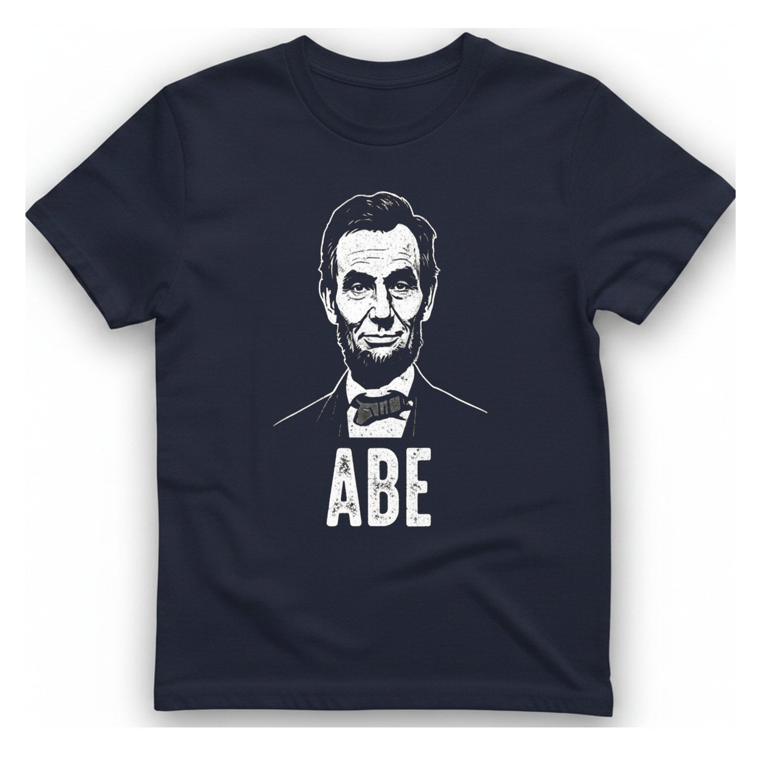 Abe Lincoln Portrait T-Shirt - Heather Navy front