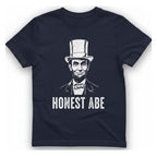Honest Abe T-Shirt - Heather Navy front