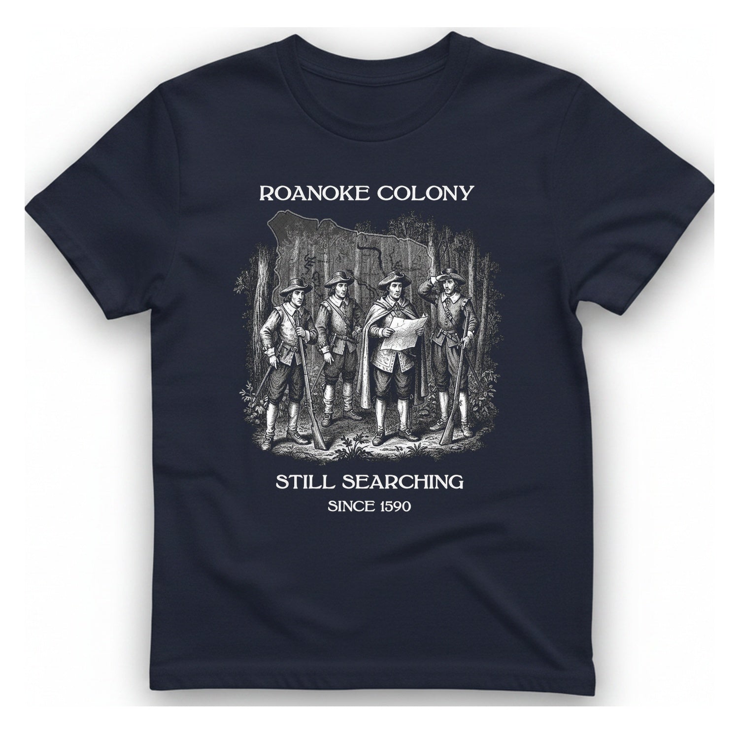 Lost Colony Search Party T-Shirt - Heather Navy front