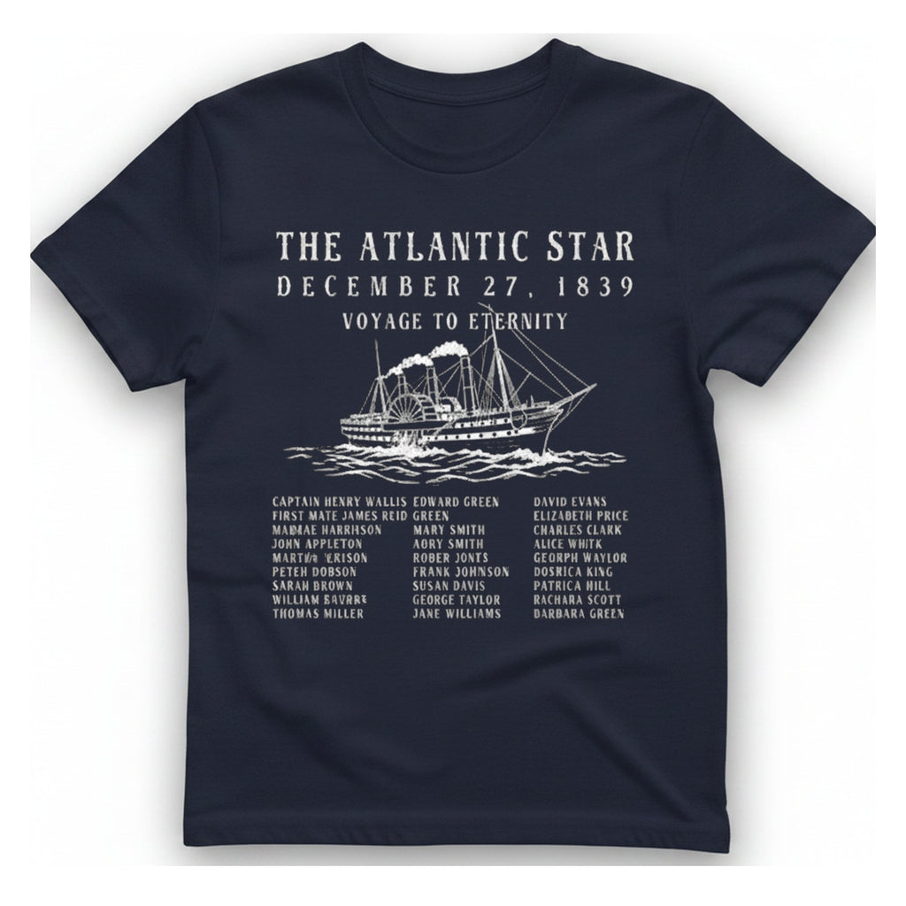 The Atlantic Star T-Shirt - Heather Navy front