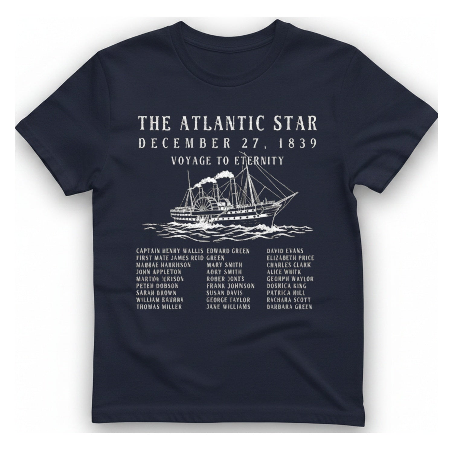 The Atlantic Star T-Shirt - Heather Navy front