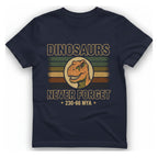 Dinosaurs Never Forget T-Shirt - Heather Navy front