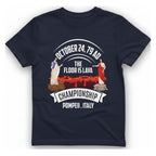 Pompeii Floor Is Lava Championship T-Shirt - Heather Navy front