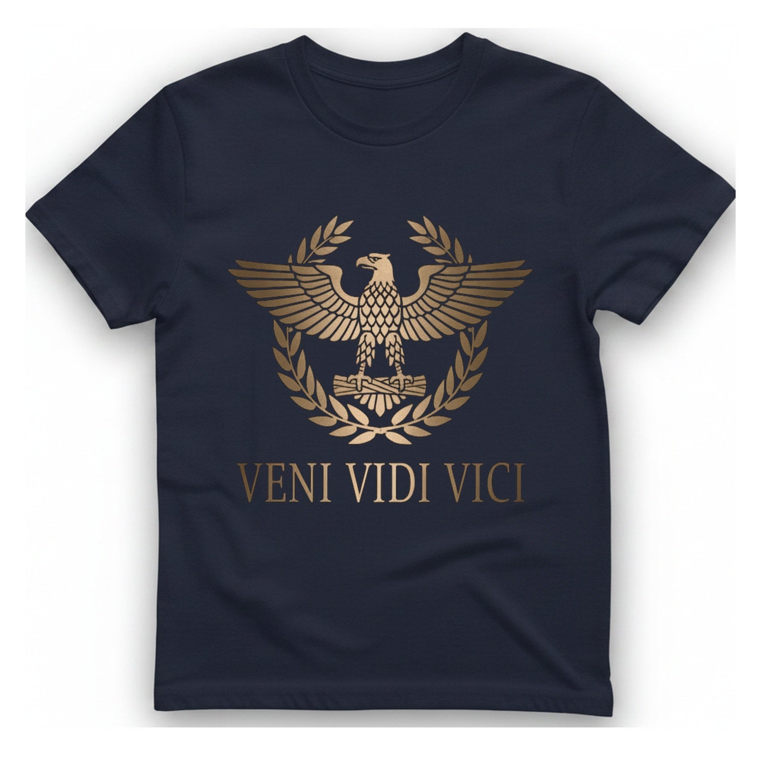 Veni Vidi Vici Roman Eagle T-Shirt - Heather Navy front