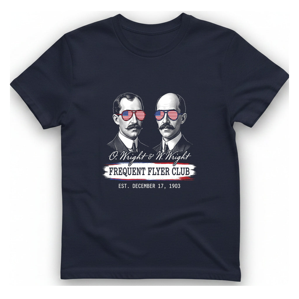 Wright Brothers Frequent Flyer T-Shirt - Heather Navy front