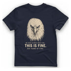 This Is Fine Eagle T-Shirt - Heather Navy front