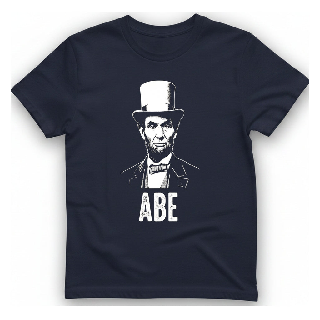 Abe Lincoln T-Shirt - Heather Navy front