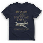 Hawk Strike Back T-Shirt - Heather Navy front