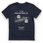 U Picked The Wrong Day T-Shirt - Heather Navy front