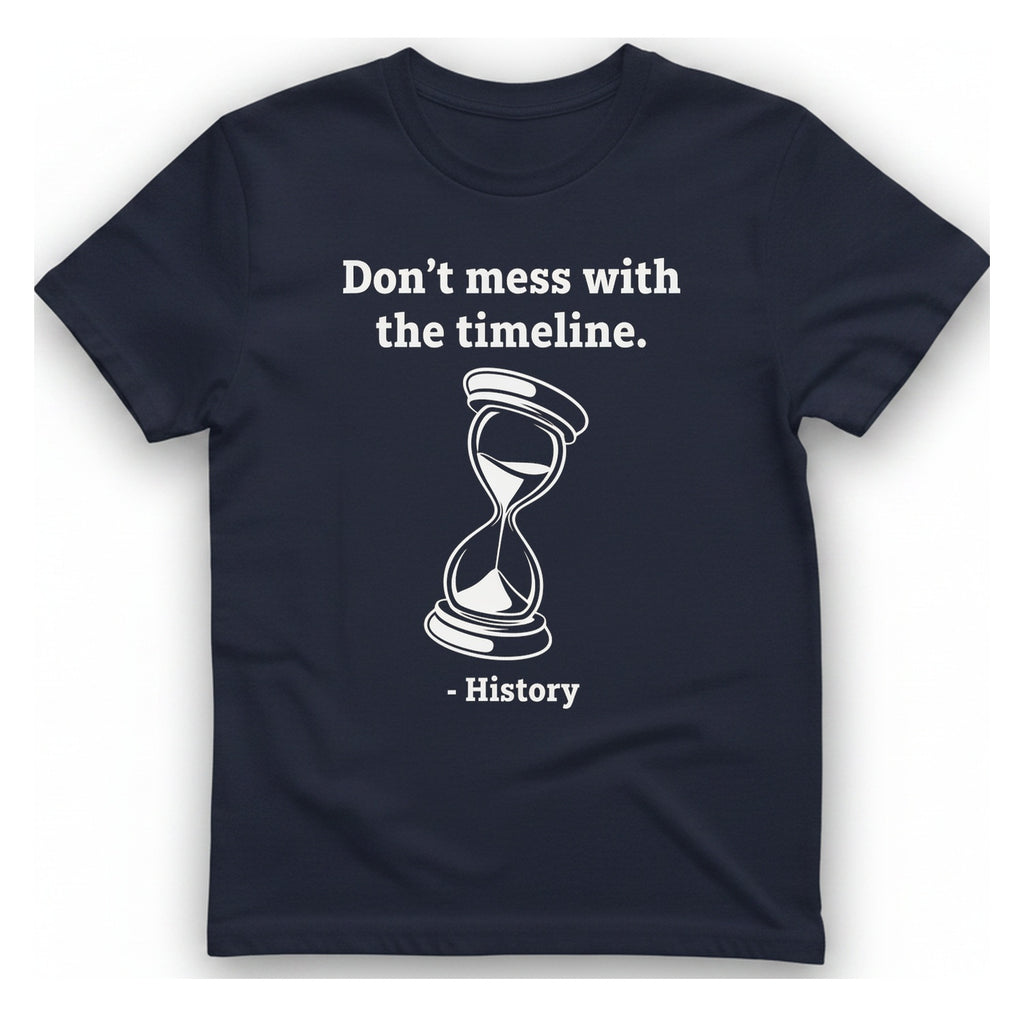 Time Travel Paradox T-Shirt - Heather Navy front